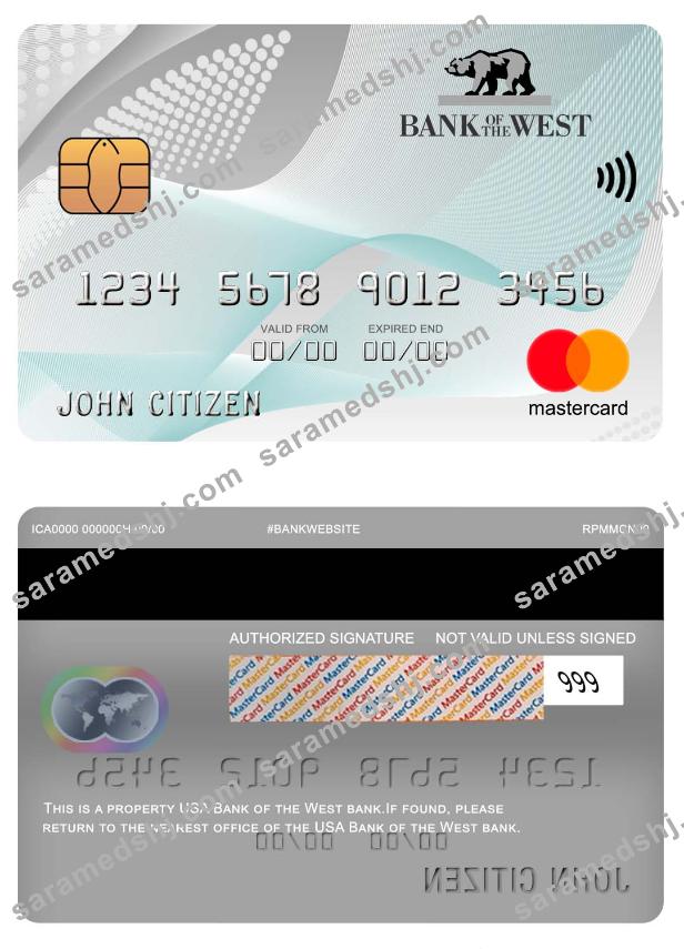 USA Bank of the West bank mastercard